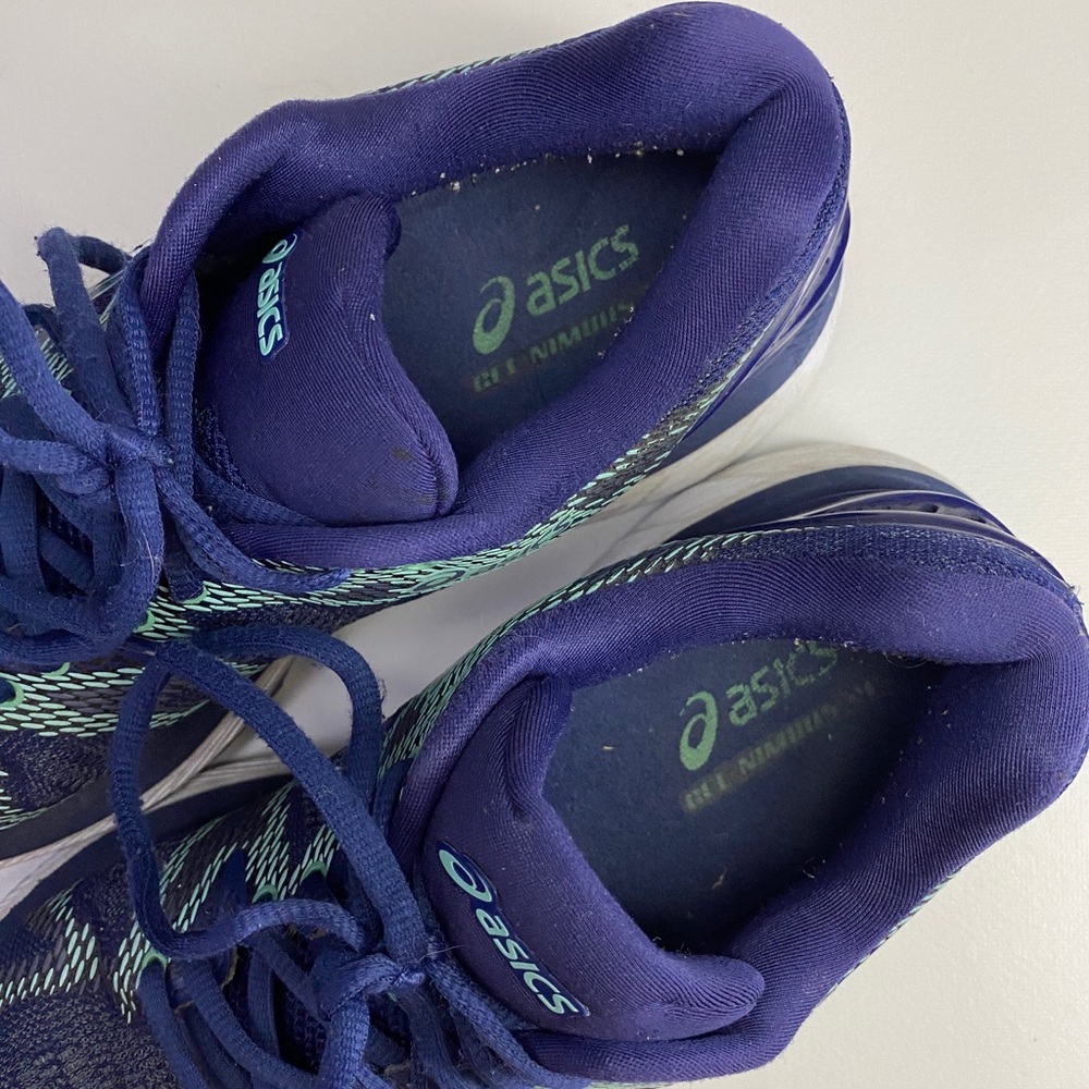 Asics Gel-Nimbus 20 Running Shoes US Women’s 7.5 Blue/Green T850N - Picture 2 of 11